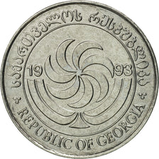 Coin, Georgia, 10 Thetri, 1993, MS(65-70), Stainless Steel, KM:79