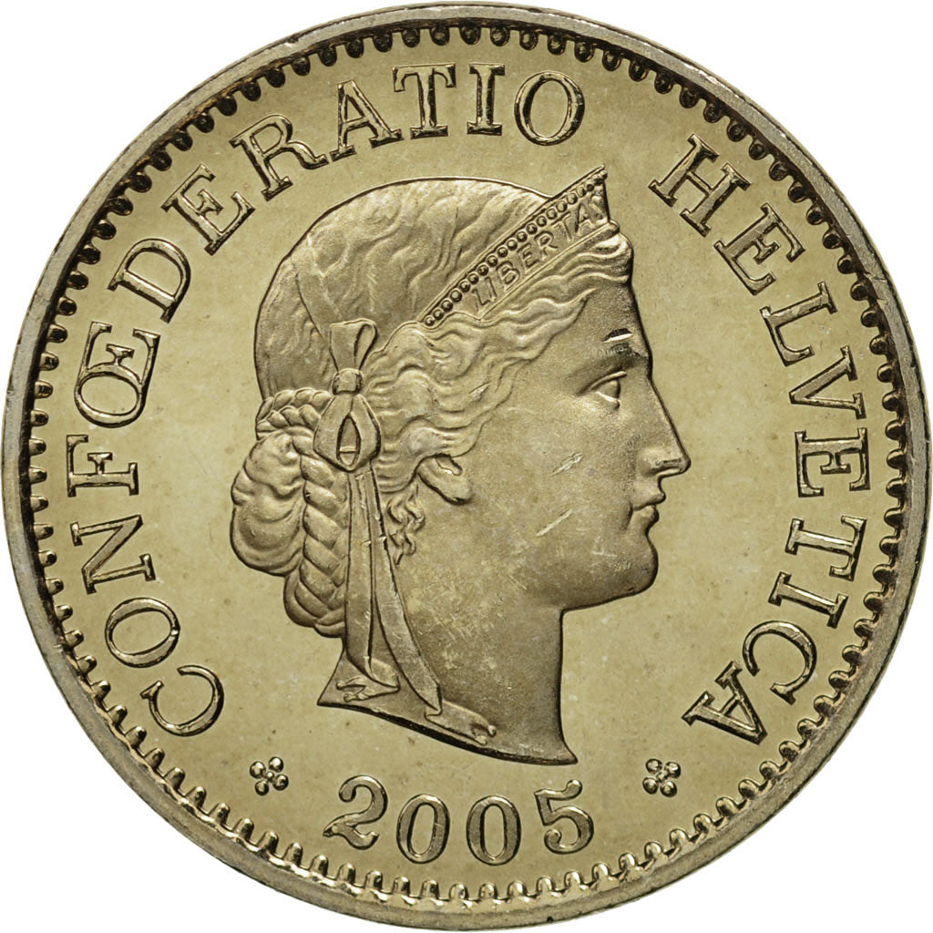 Moneta, Svizzera, 10 Rappen, 2005, Bern, FDC, Rame-nichel, KM:27