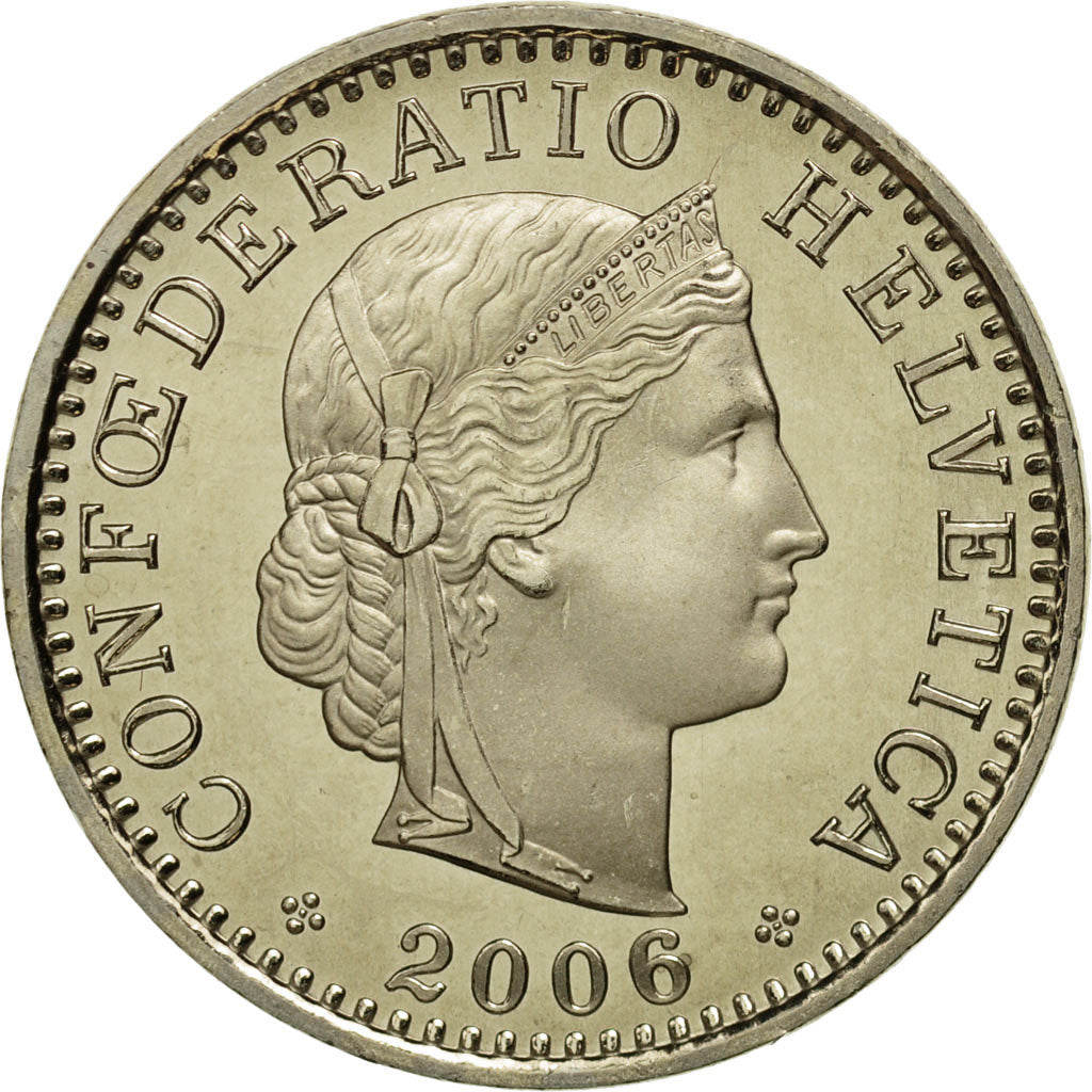 Switzerland, 20 Rappen, 2006, Bern, MS(65-70), Copper-nickel, KM:29a