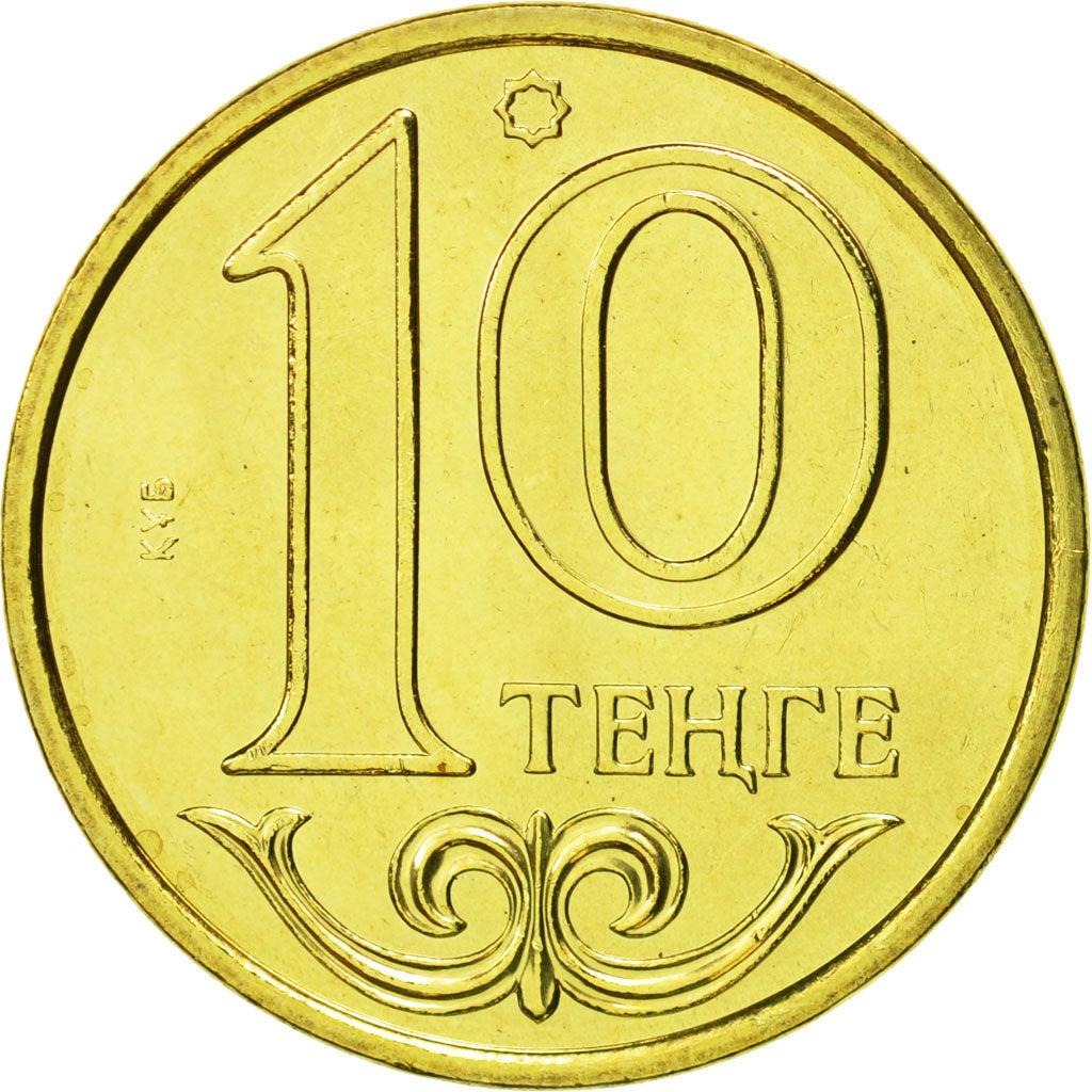 Coin, Kazakhstan, 10 Tenge, 2002, Kazakhstan Mint, MS(65-70), Nickel-brass