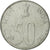 Coin, INDIA-REPUBLIC, 50 Paise, 2001, MS(65-70), Stainless Steel, KM:69