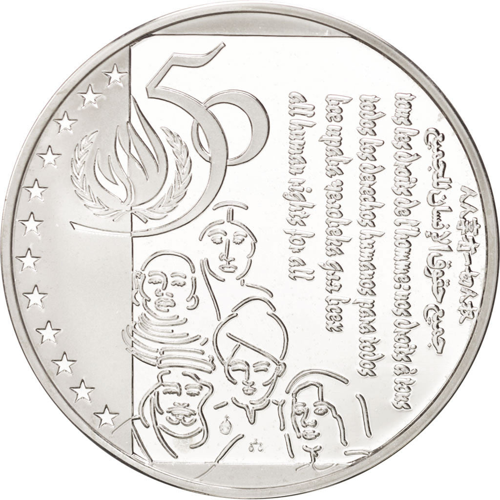 BELGIUM, 5 ECU, 1998, KM #221, MS(65-70), Silver, 37, 22.85