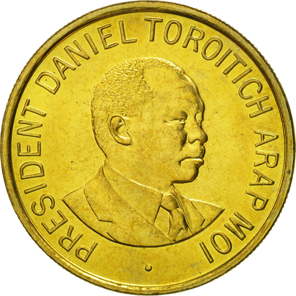 Coin, Kenya, Shilling, 1997, MS(65-70), Brass plated steel, KM:29