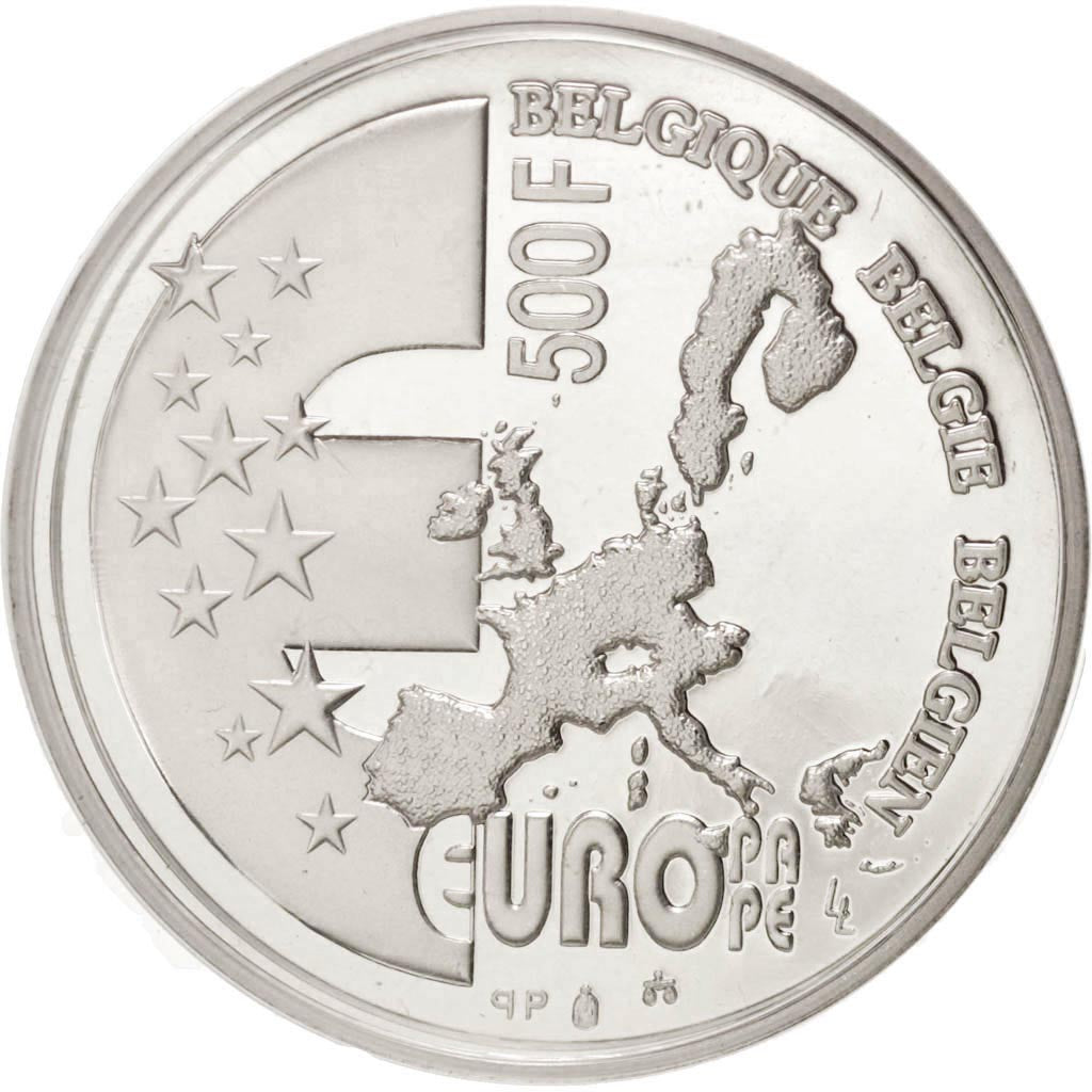 Belgio, Albert II, 500 Francs, 500 Frank, 2001, FDC, Argento, KM:222