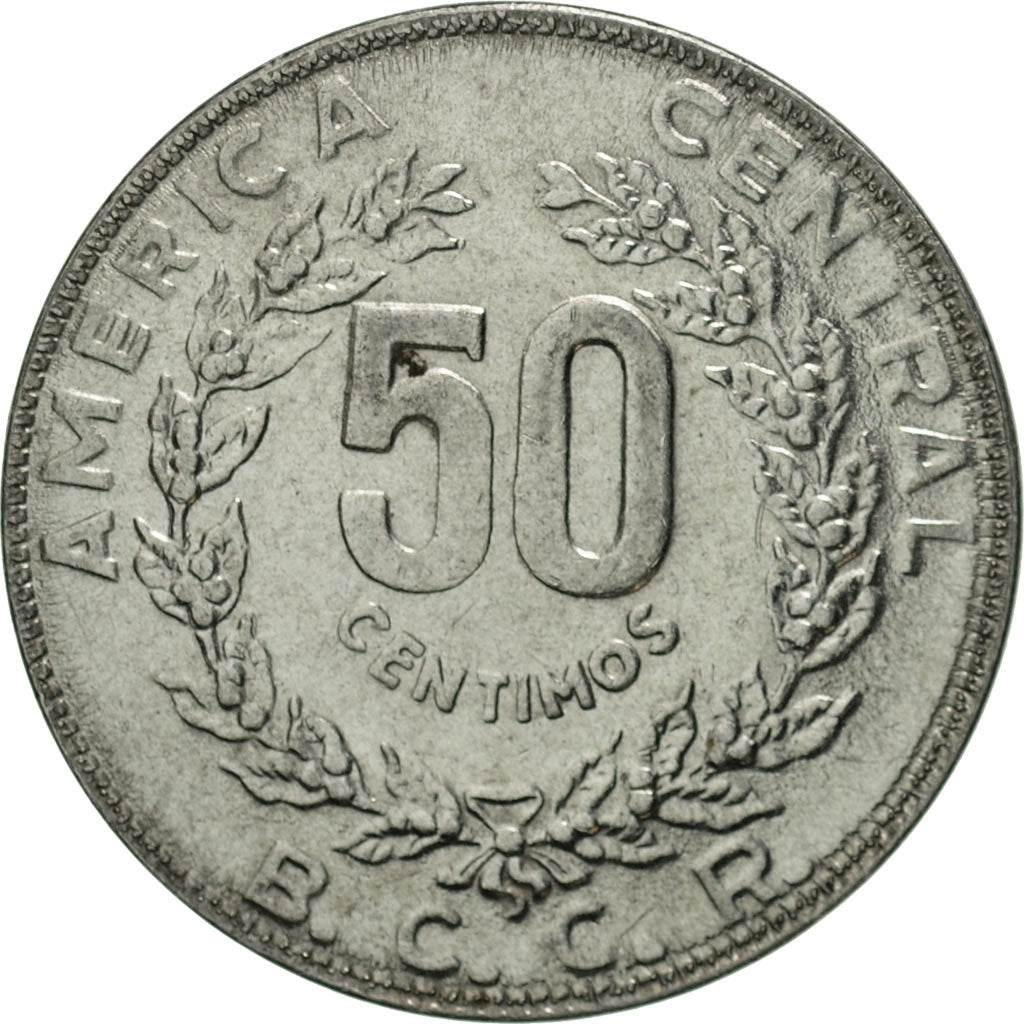 Coin, Costa Rica, 50 Centimos, 1990, MS(65-70), Stainless Steel, KM:209.2