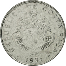 Coin, Costa Rica, Colon, 1991, MS(65-70), Stainless Steel, KM:210.1