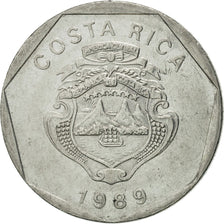 Costa Rica, 5 Colones, 1989, FDC, Acero inoxidable, KM:214.1