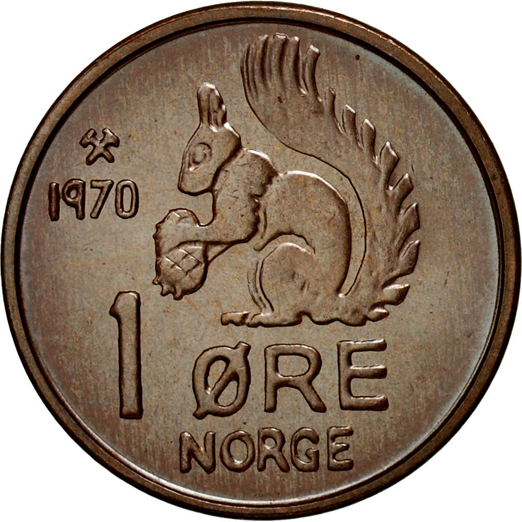 Norway, Olav V, Ore, 1970, MS(65-70), Bronze, KM:403