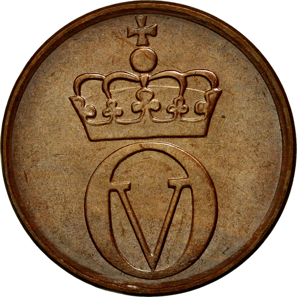 Coin, Norway, Olav V, 2 Öre, 1972, MS(65-70), Bronze, KM:410