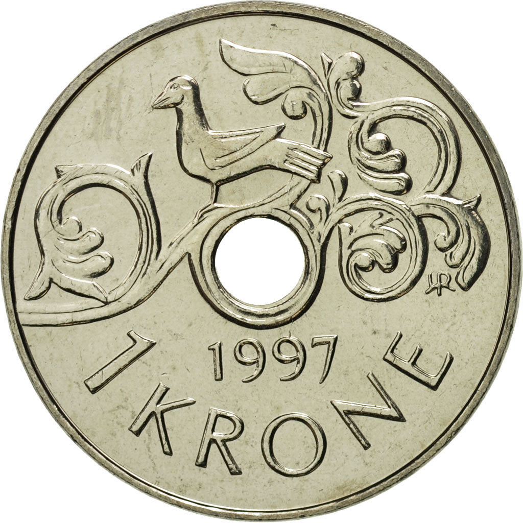 Monnaie, Norvège, Harald V, Krone, 1997, FDC, Copper-nickel, KM:462