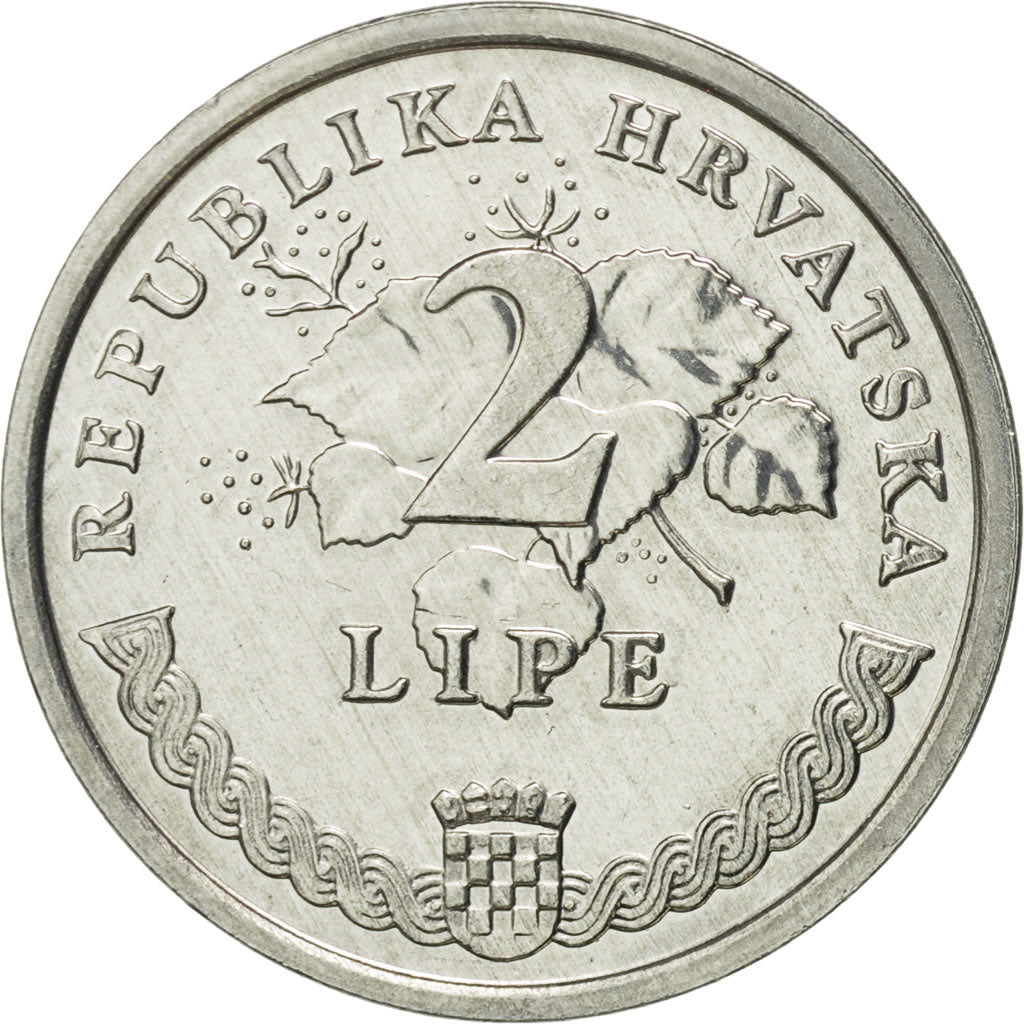 Coin, Croatia, 2 Lipe, 2002, MS(65-70), Aluminum, KM:14