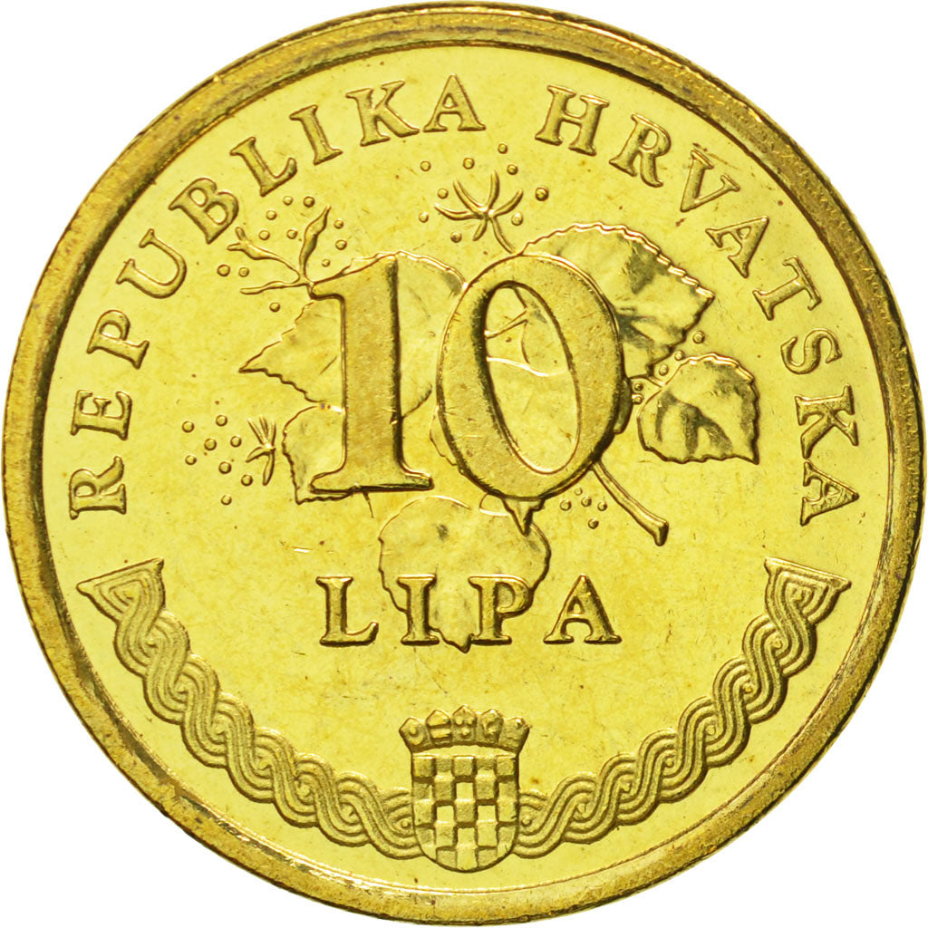Coin, Croatia, 10 Lipa, 1999, MS(65-70), Brass plated steel, KM:6