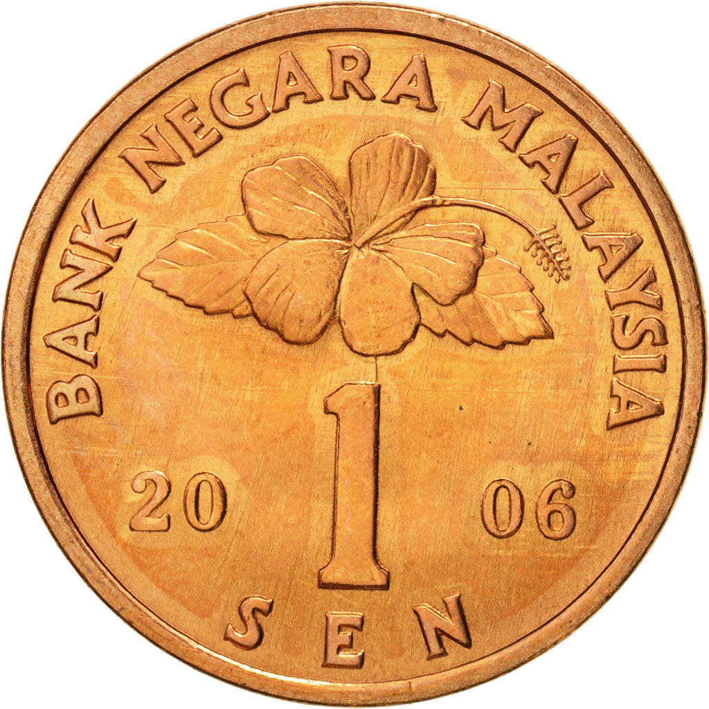 Coin, Malaysia, Sen, 2006, MS(65-70), Bronze Clad Steel, KM:49