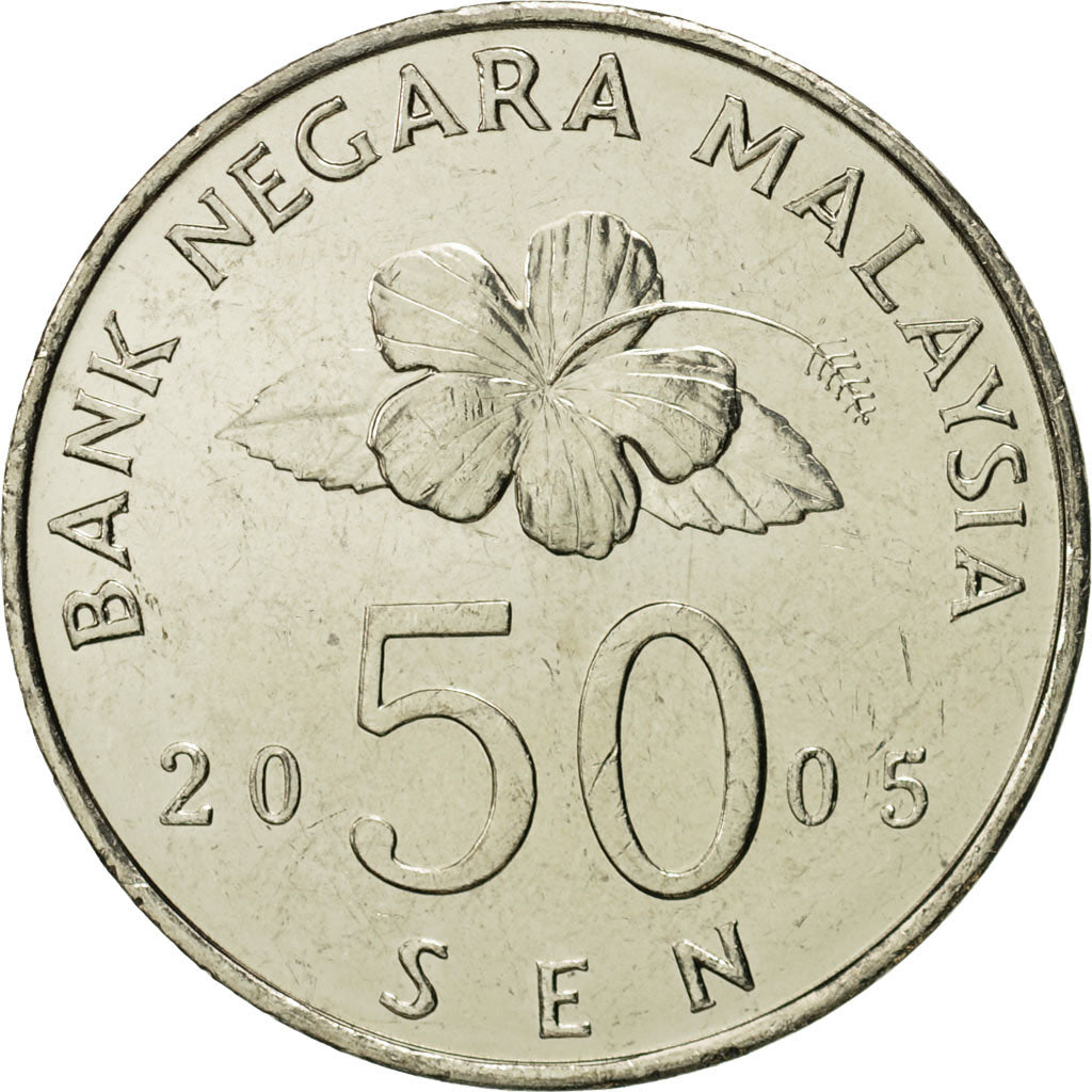 Coin, Malaysia, 50 Sen, 2005, MS(65-70), Copper-nickel, KM:53