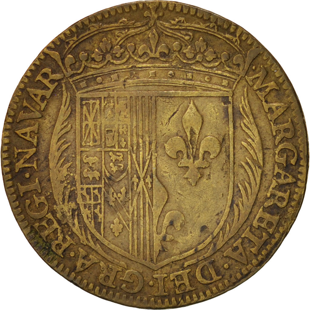 France, Royal, Jeton, 1575, EF(40-45), Brass, Feuardent #9281, 4.52