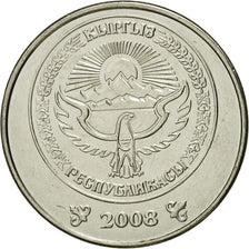 Coin, KYRGYZSTAN, Som, 2008, Paris, MS(65-70), Nickel plated steel, KM:14