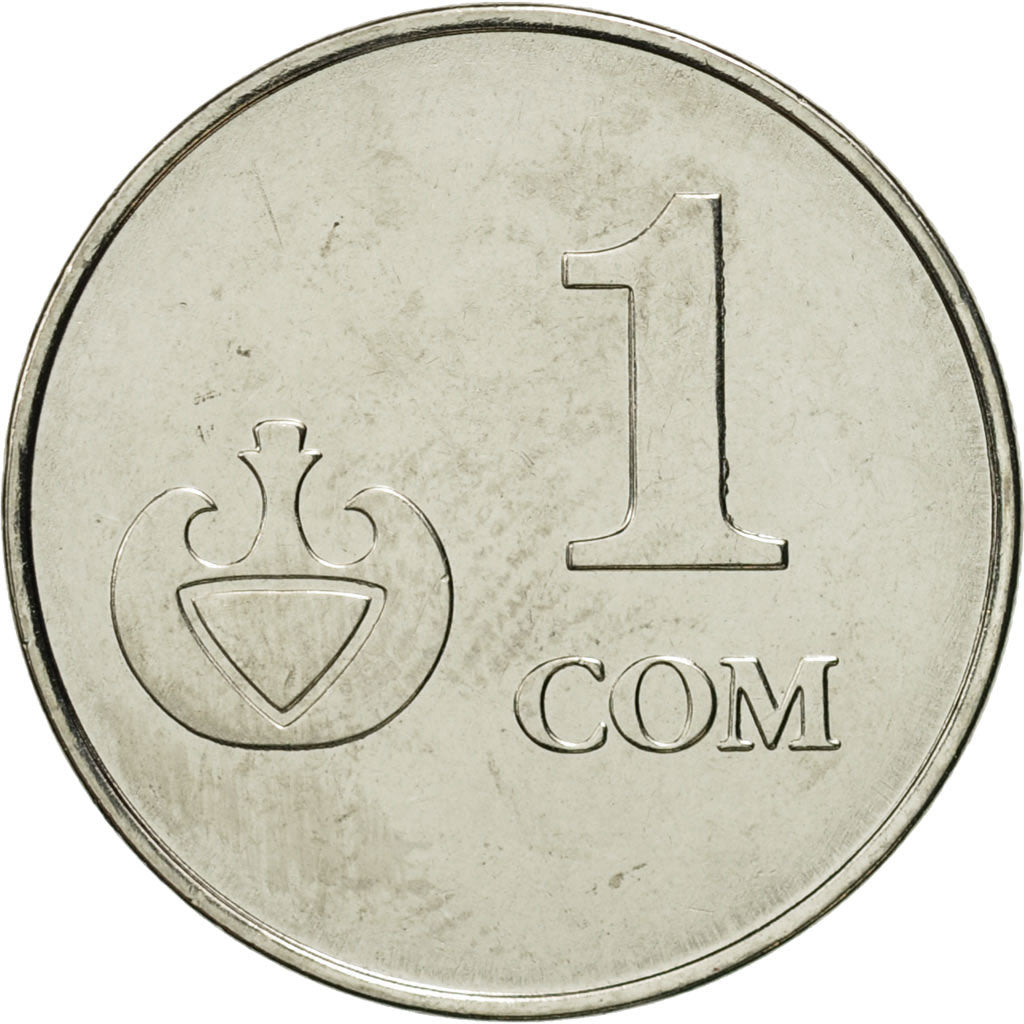 Coin, KYRGYZSTAN, Som, 2008, Paris, MS(65-70), Nickel plated steel, KM:14