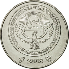 KYRGYZSTAN, 3 Som, 2008, Paris, FDC, Nickel plated steel, KM:15