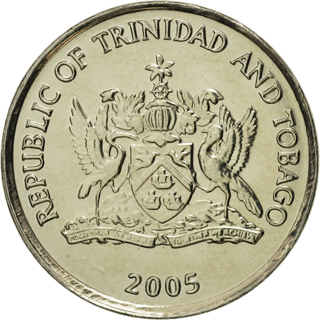 Coin, TRINIDAD & TOBAGO, 10 Cents, 2005, Franklin Mint, MS(65-70)