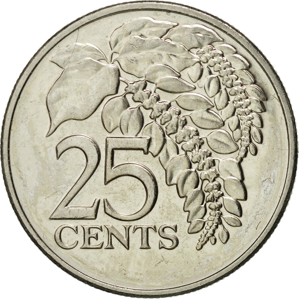 Coin, TRINIDAD & TOBAGO, 25 Cents, 2005, Franklin Mint, MS(65-70)