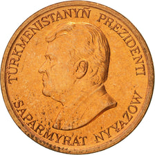 Turkmanistan, Tenge, 1993, MS(65-70), Copper Plated Steel, KM:1