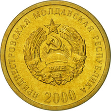 Münze, Transnistrien, 50 Kopeek, 2000, STGL, Aluminum-Bronze, KM:4