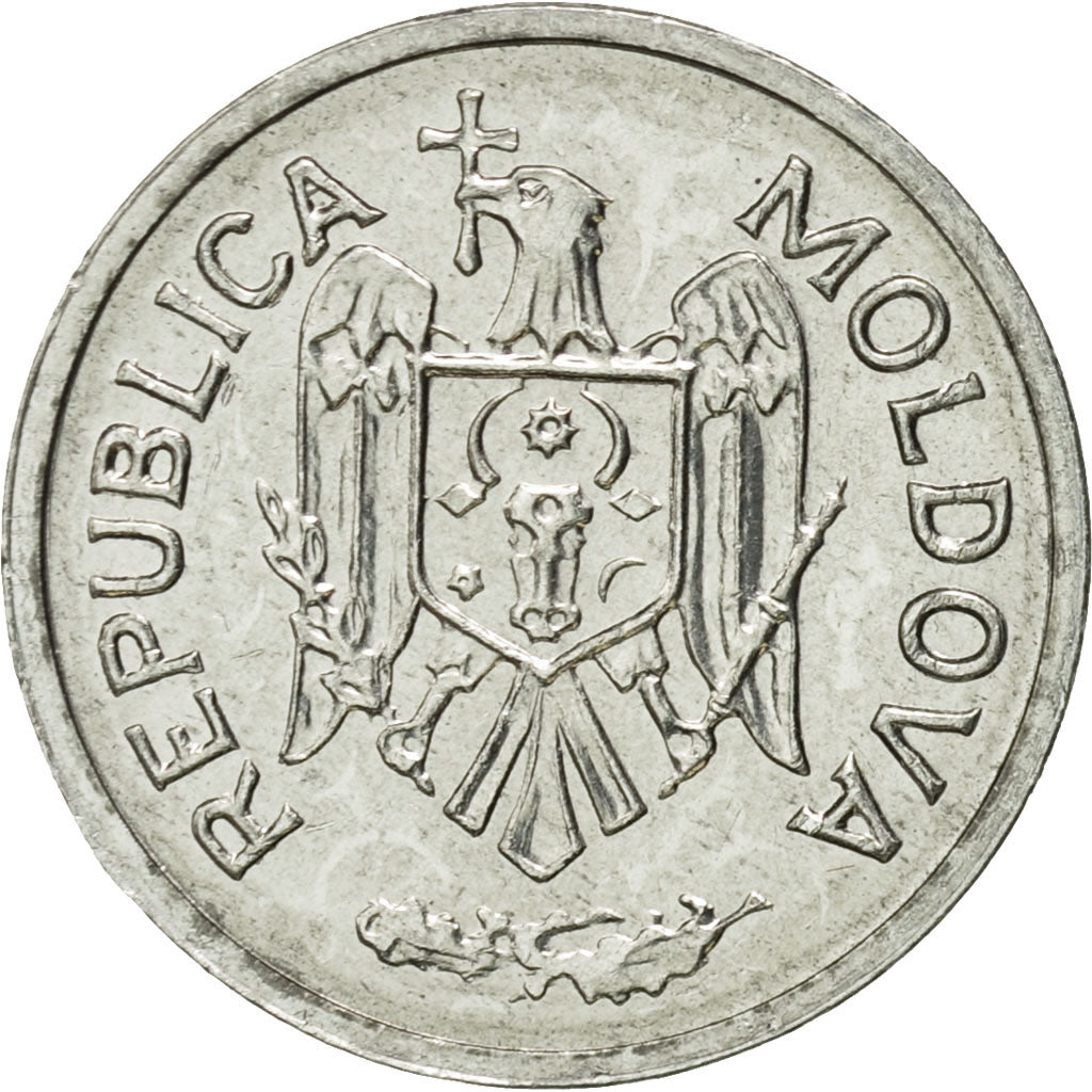 Coin, Moldova, Ban, 2000, MS(65-70), Aluminum, KM:1
