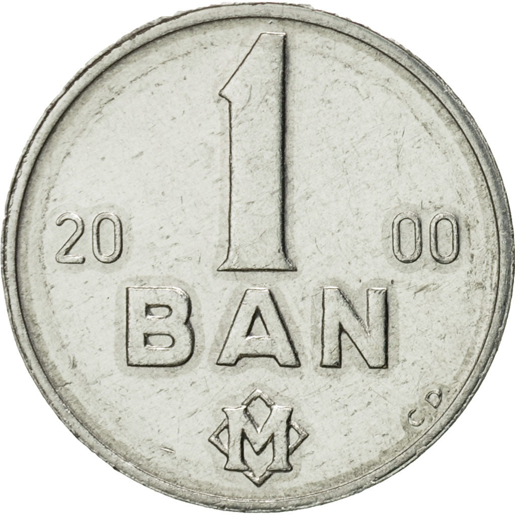Coin, Moldova, Ban, 2000, MS(65-70), Aluminum, KM:1