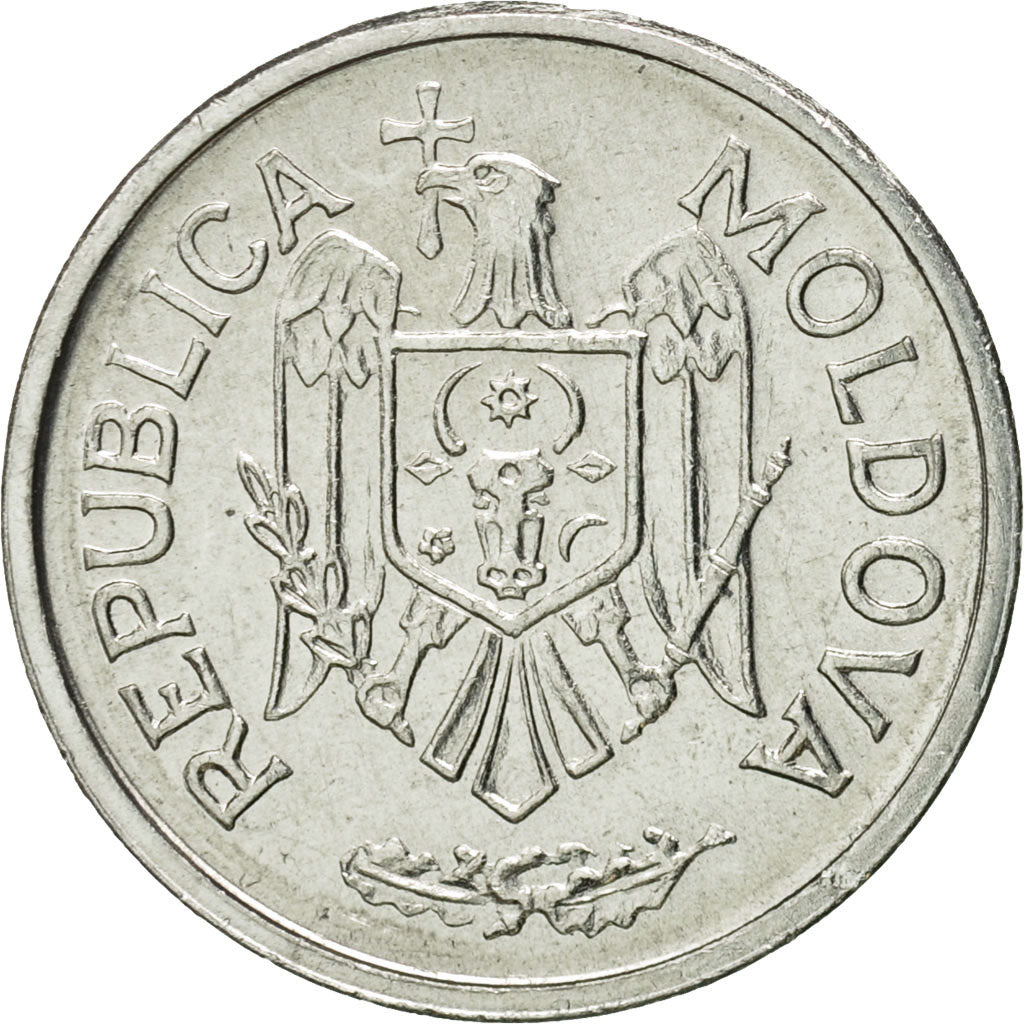 Coin, Moldova, 10 Bani, 2002, MS(65-70), Aluminum, KM:7