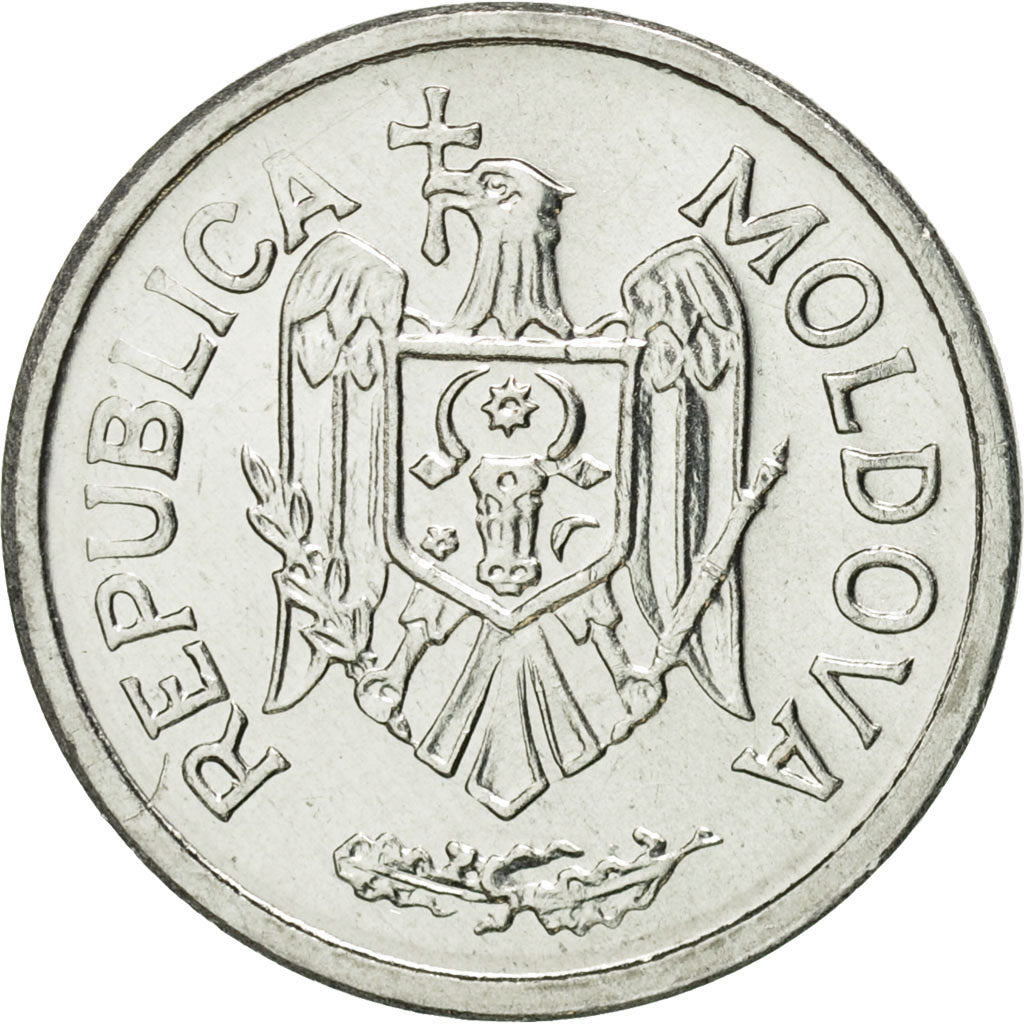 Coin, Moldova, 25 Bani, 2002, MS(65-70), Aluminum, KM:3