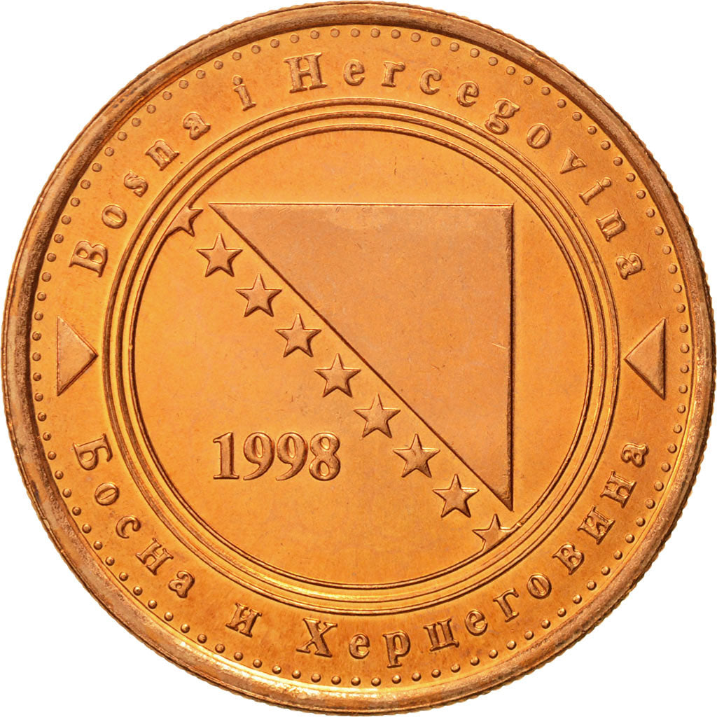 Moneta, BOSNIA-ERZEGOVINA, 50 Feninga, 1998, British Royal Mint, FDC, Acciaio