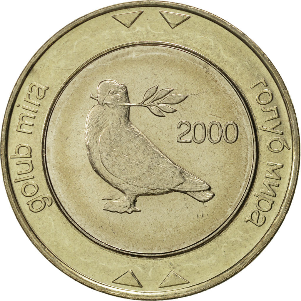 Coin, BOSNIA-HERZEGOVINA, 2 Konvertible Marka, 2000, British Royal Mint