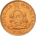Honduras, Centavo, 1992, MS(65-70), Copper Plated Steel, KM:77a