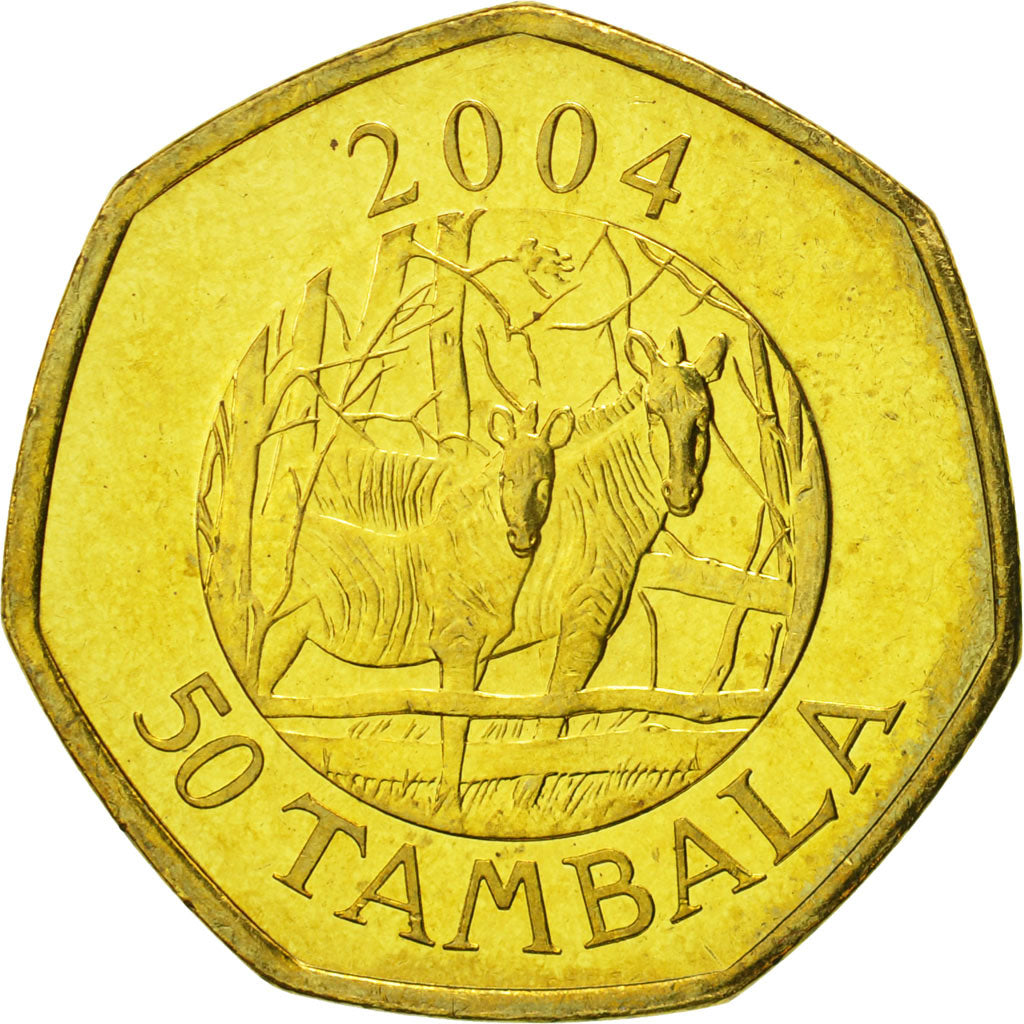 Malawi, 50 Tambala, 2004, MS(65-70), Brass plated steel, KM:66