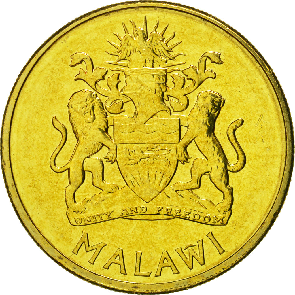 Malawi, Kwacha, 2004, MS(65-70), Brass plated steel, KM:65