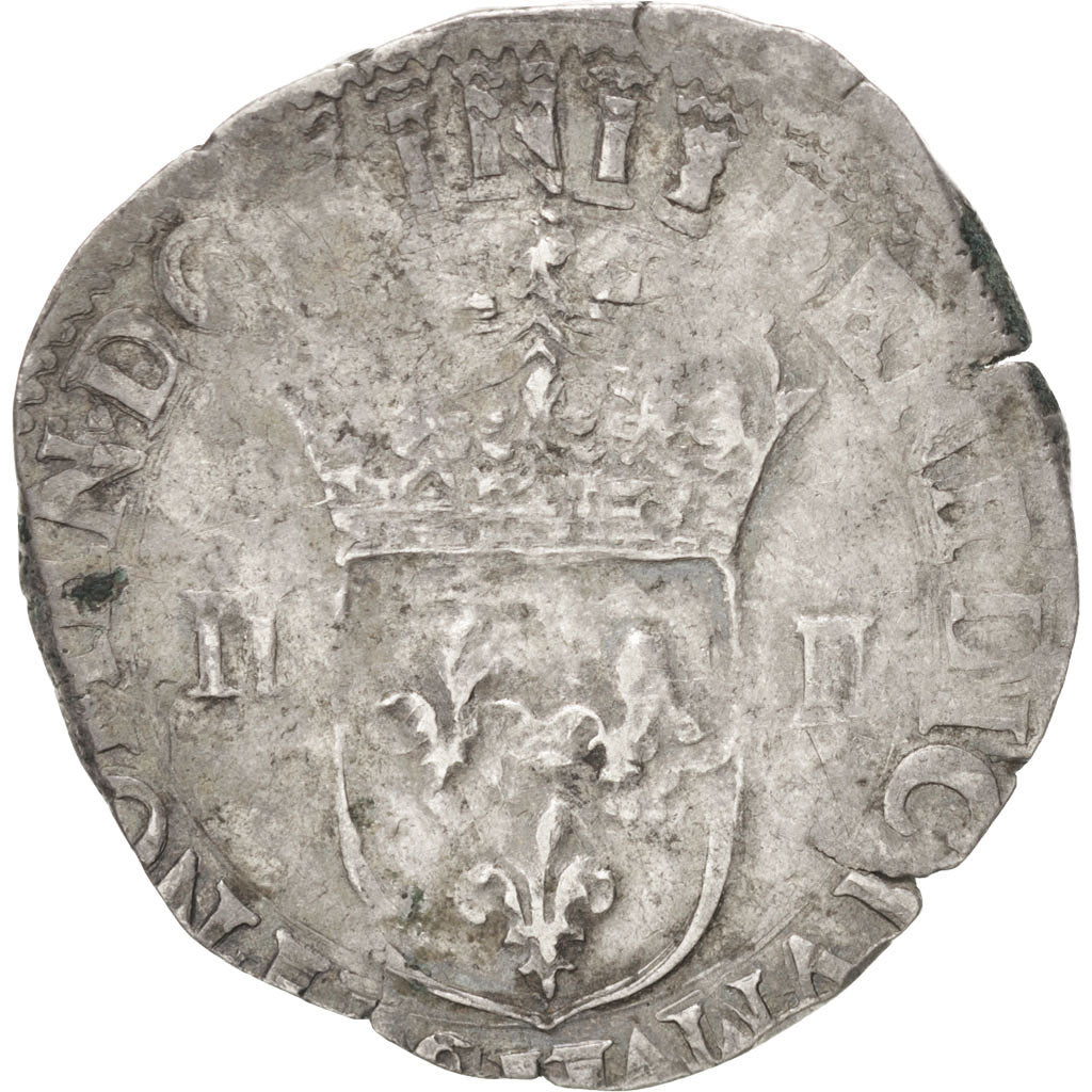 FRANCE, 1/4 Ecu, 1603, La Rochelle, VF(20-25), Silver, Sombart #4686, 9.63