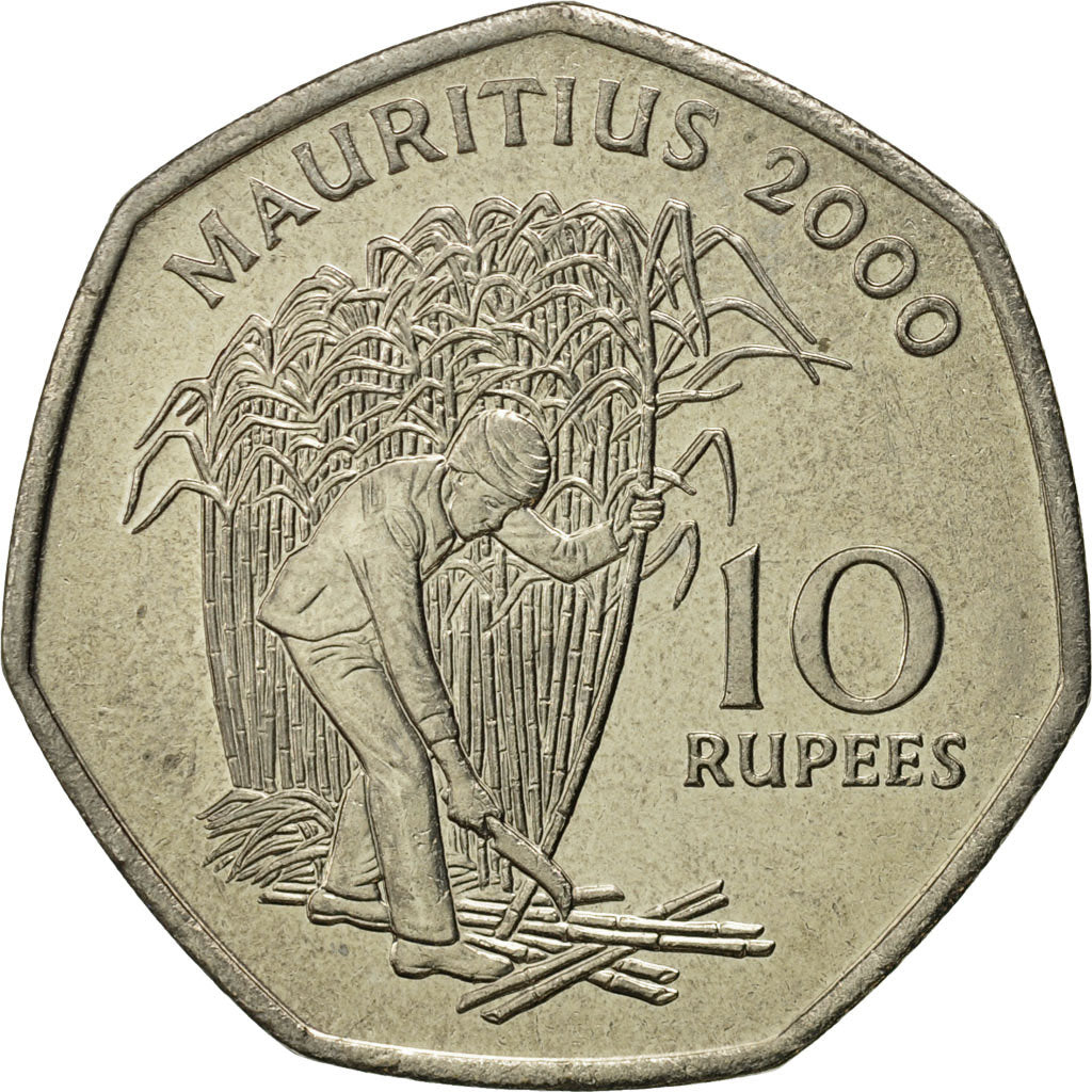Münze, Mauritius, 10 Rupees, 2000, STGL, Copper-nickel, KM:61