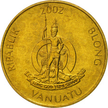 Coin, Vanuatu, 2 Vatu, 2002, British Royal Mint, MS(65-70), Nickel-brass, KM:4
