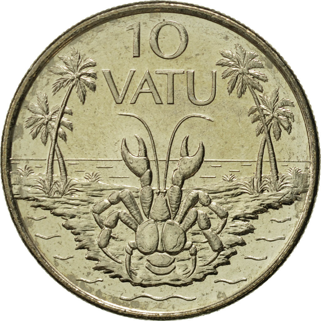 Coin, Vanuatu, 10 Vatu, 1999, British Royal Mint, MS(65-70), Copper-nickel, KM:6