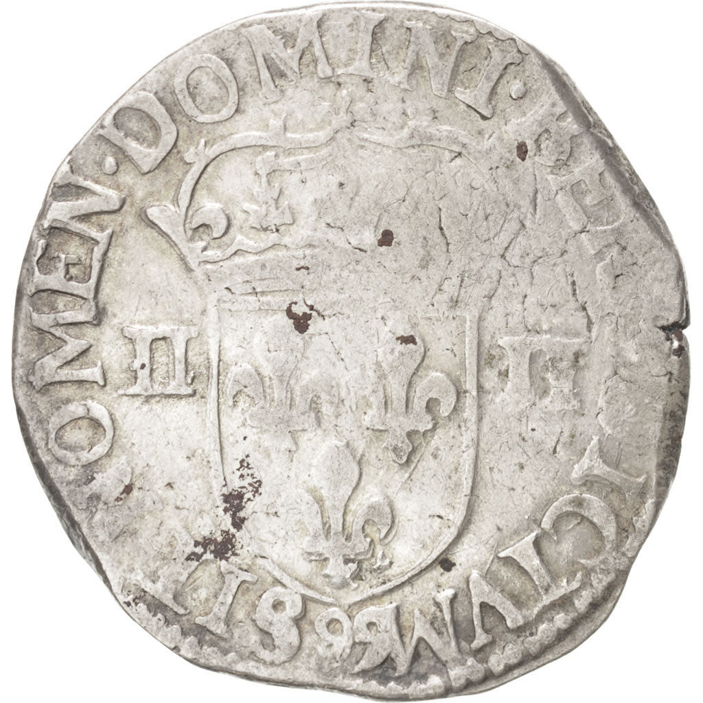 Francia, 1/4 Ecu, 1596, Dinan, MB, Argento, Sombart:4670