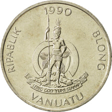 Coin, Vanuatu, 50 Vatu, 1990, British Royal Mint, MS(65-70), Copper-nickel, KM:8