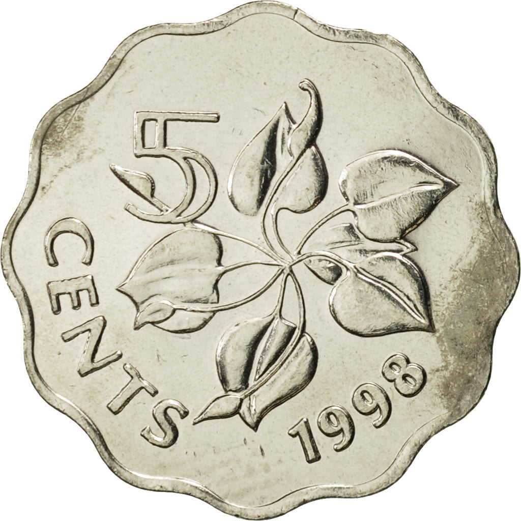 Monnaie, Swaziland, King Msawati III, 5 Cents, 1998, British Royal Mint, FDC