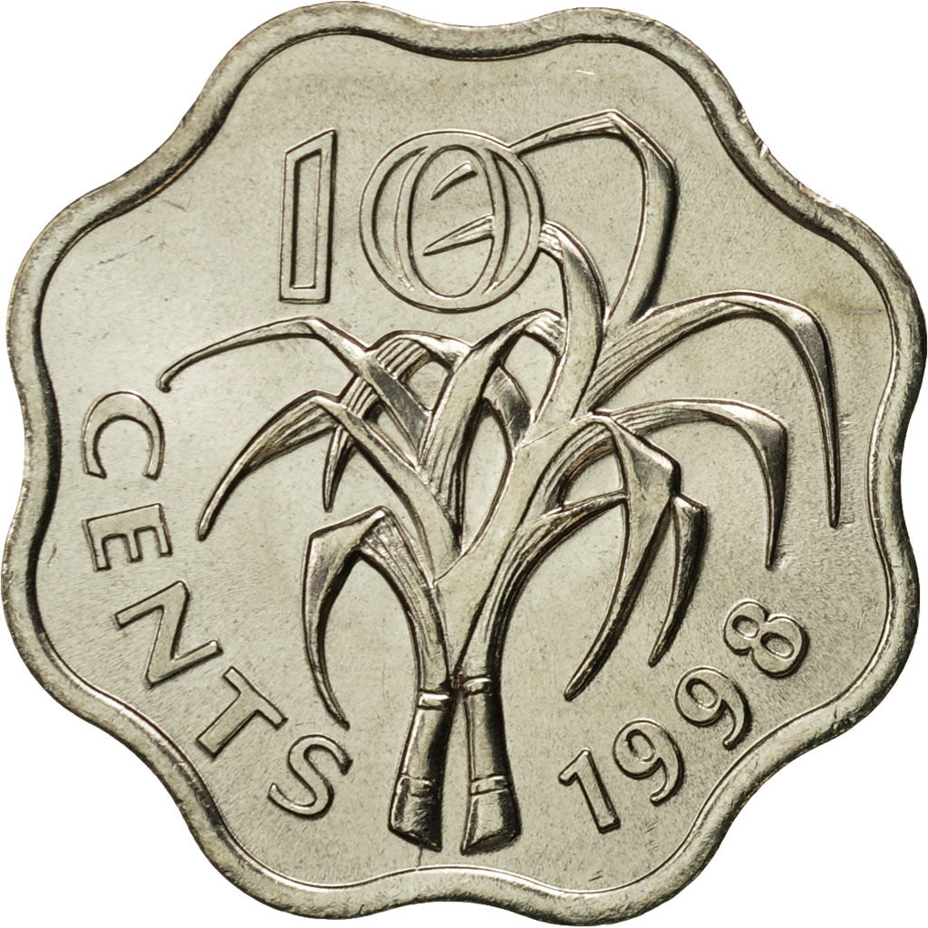 Monnaie, Swaziland, King Msawati III, 10 Cents, 1998, British Royal Mint, FDC