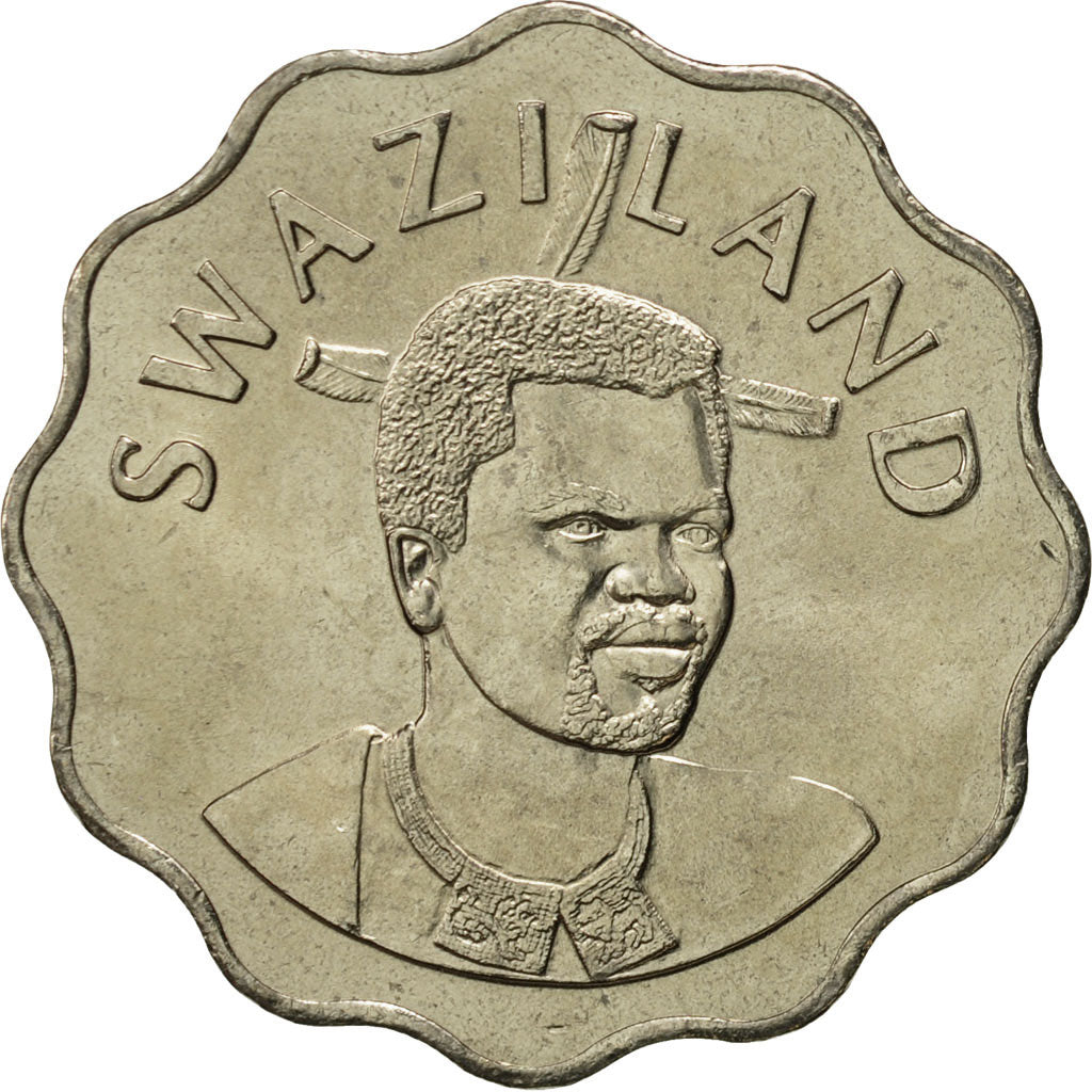 Swaziland, King Msawati III, 20 Cents, 1998, British Royal Mint, MS(65-70)