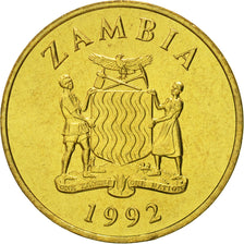 Zambia, Kwacha, 1992, British Royal Mint, FDC, Latón, KM:38