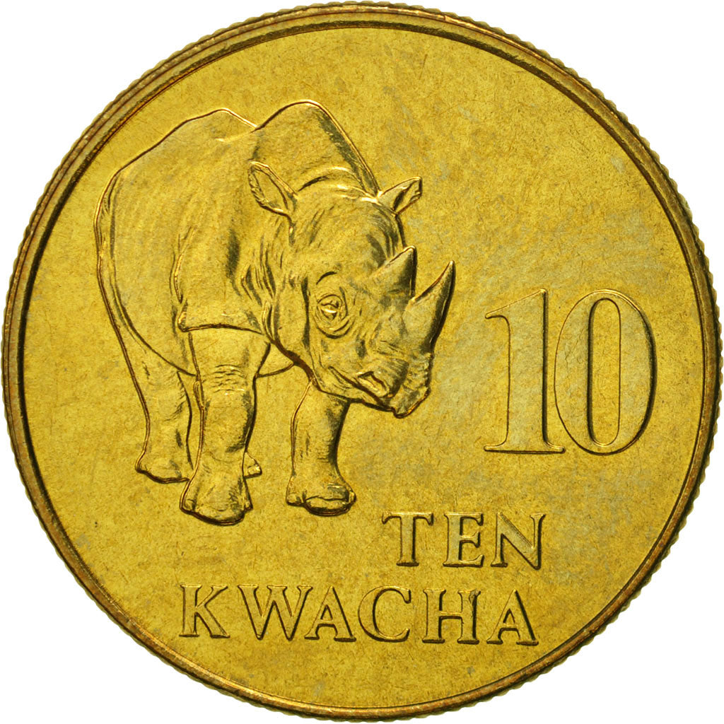 Zambia, 10 Kwacha, 1992, British Royal Mint, MS(65-70), Brass, KM:32