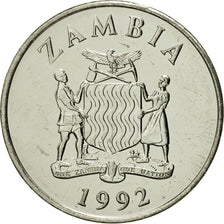 Monnaie, Zambie, 50 Ngwee, 1992, British Royal Mint, FDC, Nickel plated steel
