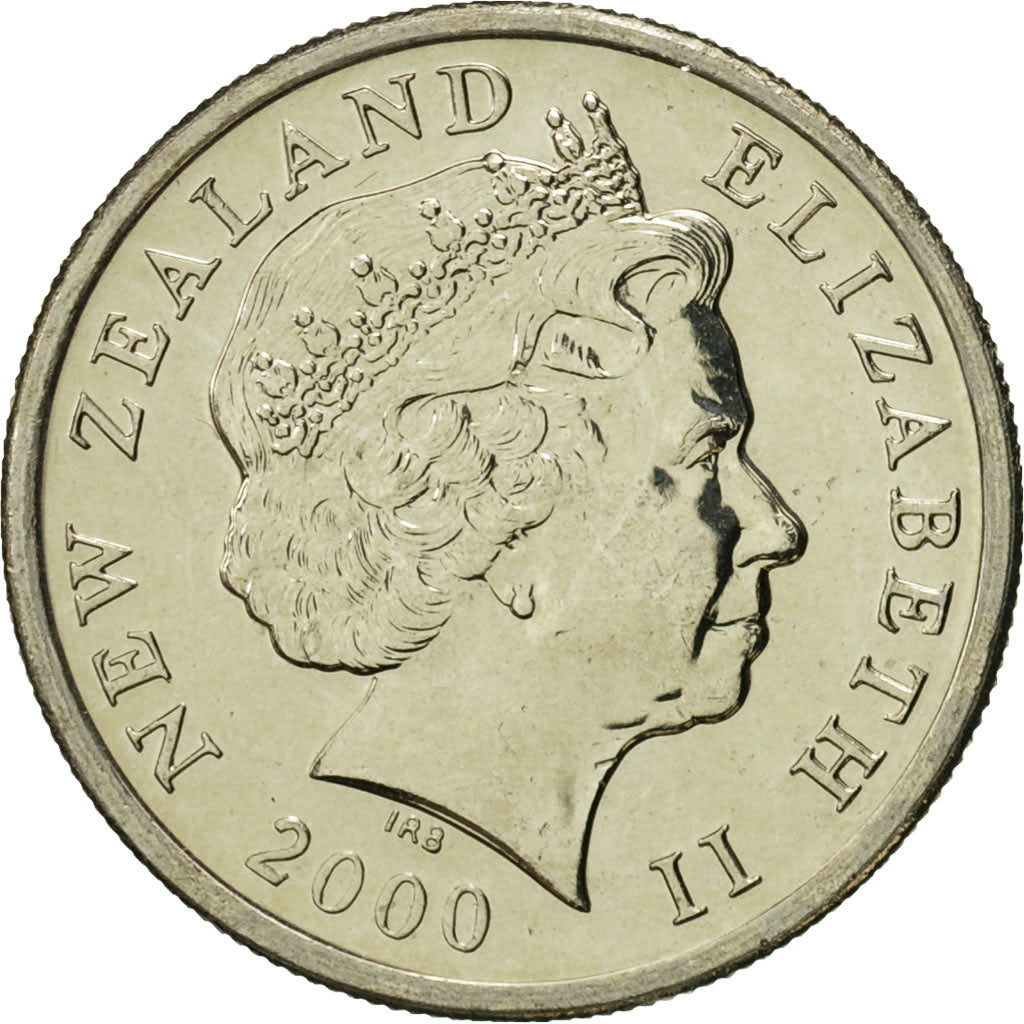 New Zealand, Elizabeth II, 5 Cents, 2000, MS(65-70), Copper-nickel, KM:116
