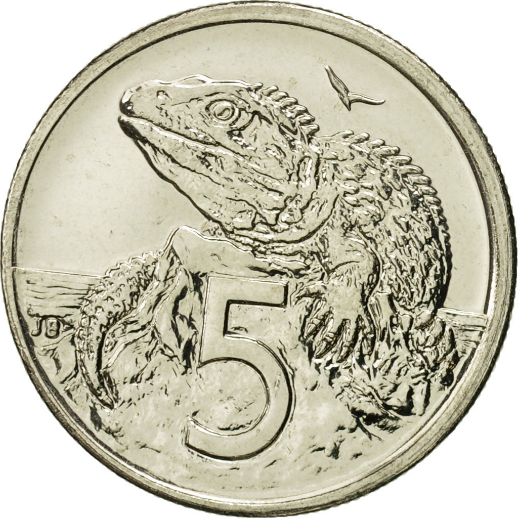 New Zealand, Elizabeth II, 5 Cents, 2000, MS(65-70), Copper-nickel, KM:116