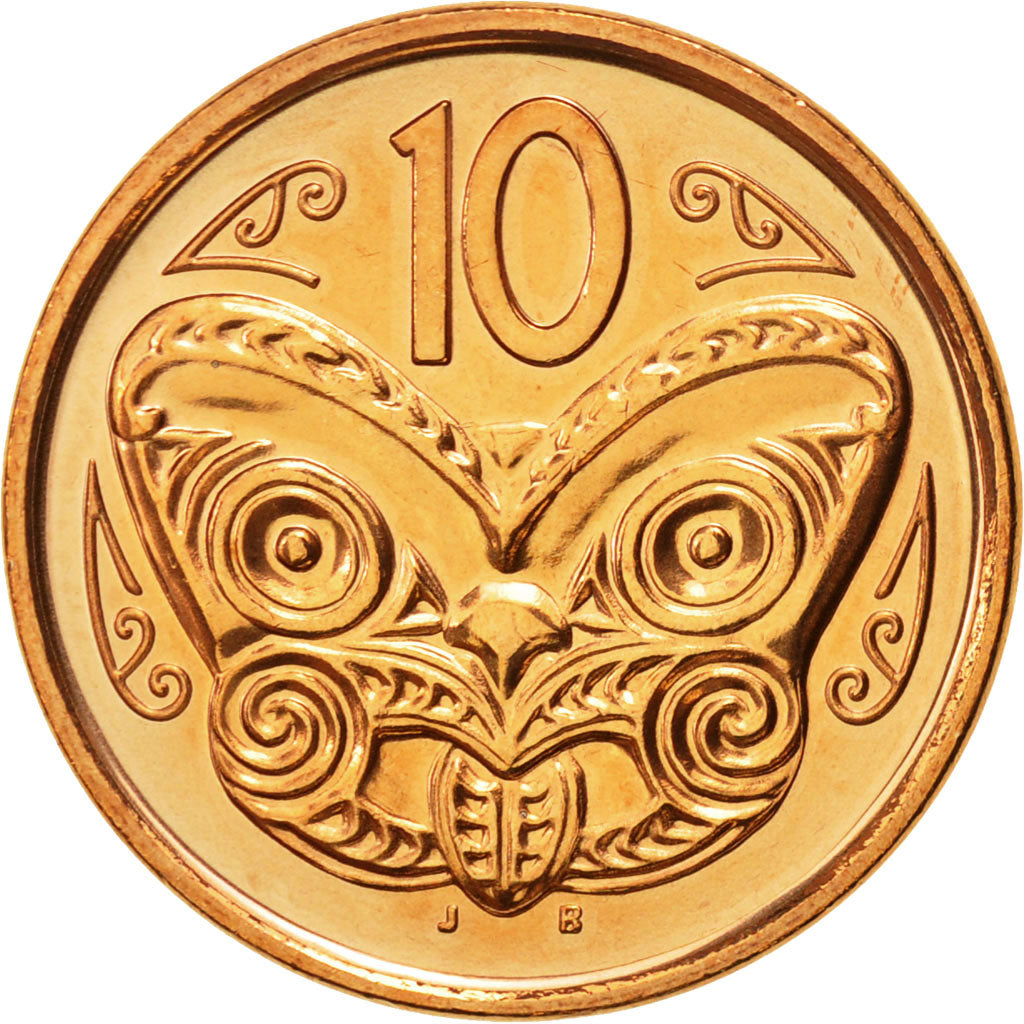 Coin, New Zealand, Elizabeth II, 10 Cents, 2006, MS(65-70), Copper Plated Steel